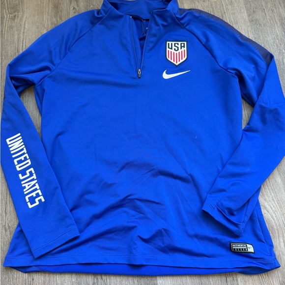Nike Tops - Nike TEAM USA soccer authentic Dri-FIT Half-Zip Pullover